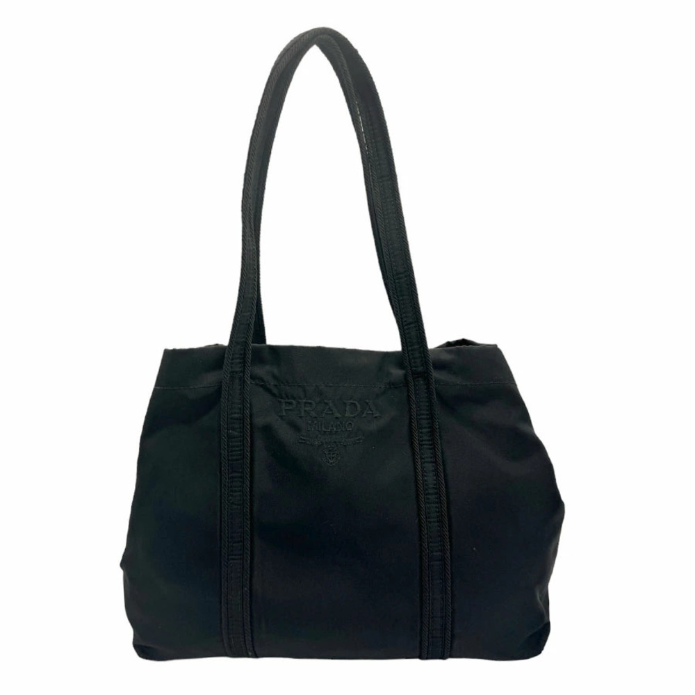 Prada Tessuto Tote tonal embroidered black